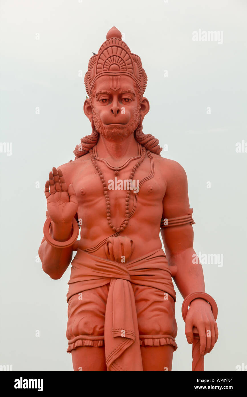 Statue of lord hanuman at a temple, Chhatarpur Temple, Chhatarpur ...