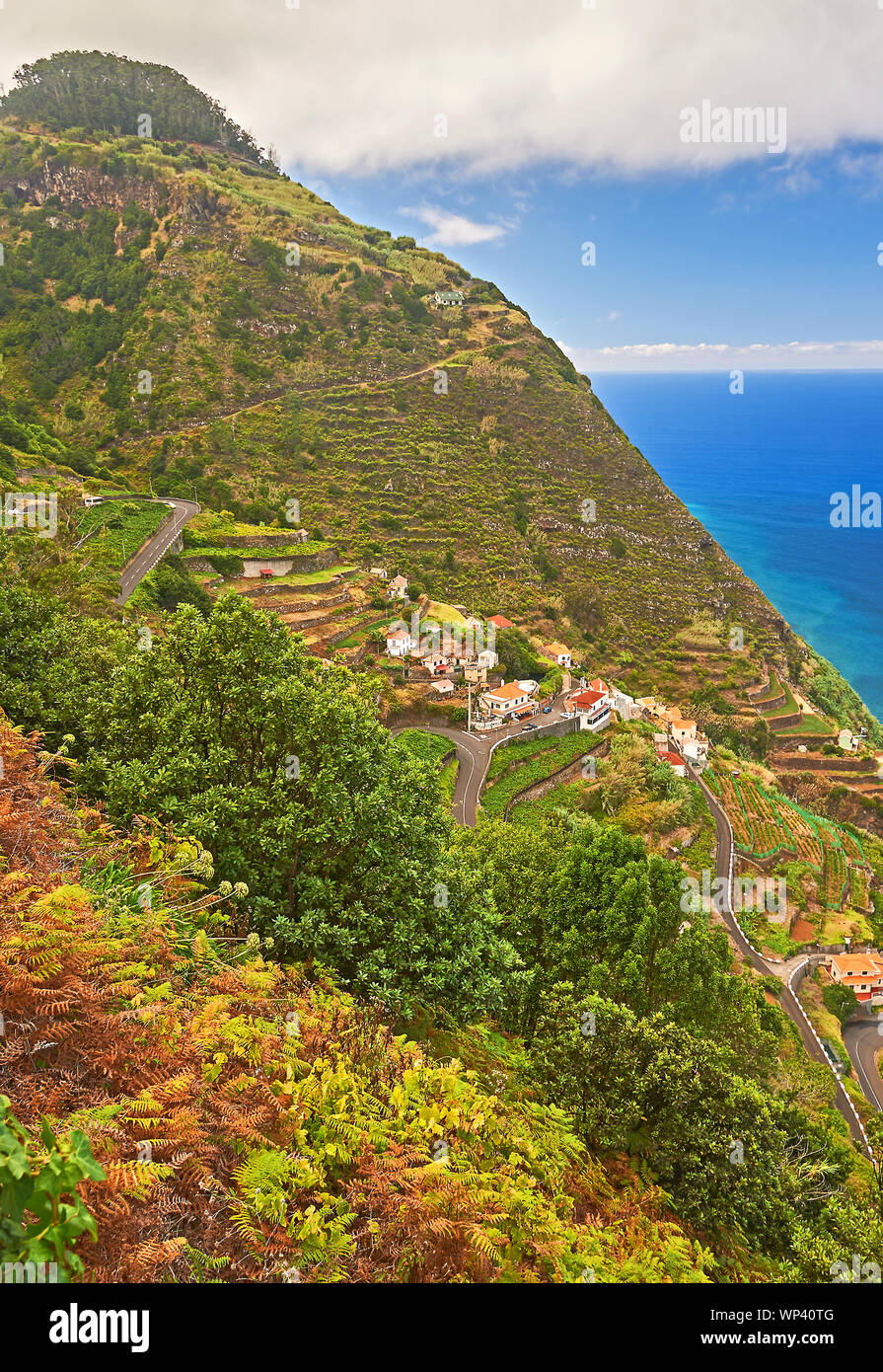 Porto Moniz, Madeira and the rugged geology creates dramatic landscapes Stock Photo