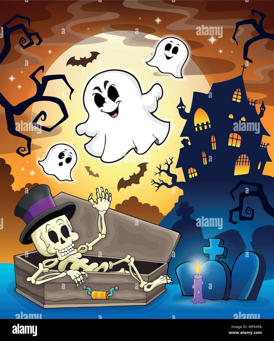 Haunted house topic image 1 Stock Vector