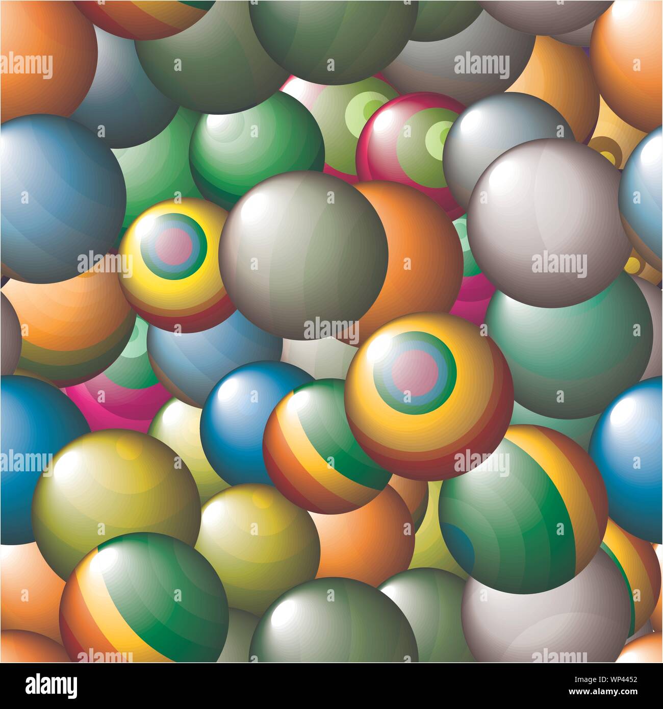 Seamless vector abstract texture - color balls Stock Vector