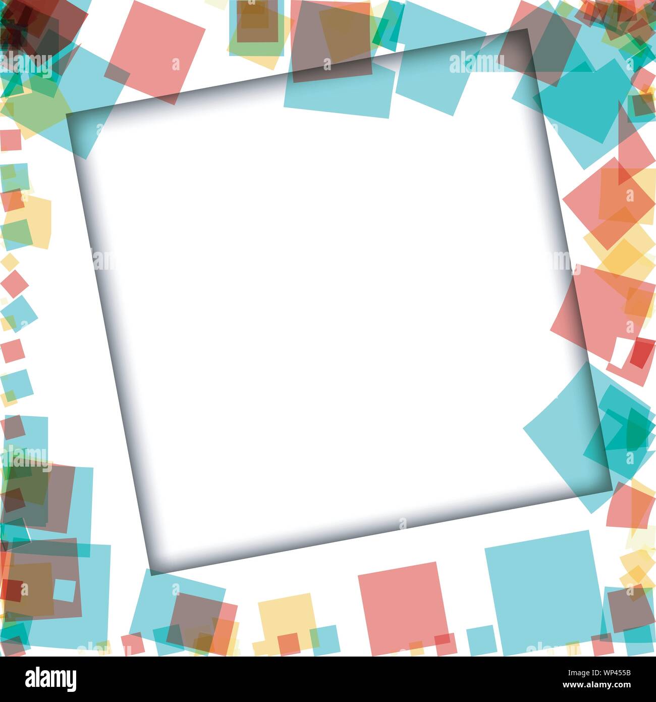 Colorful photo frames, vector illustrations. square borders with ...