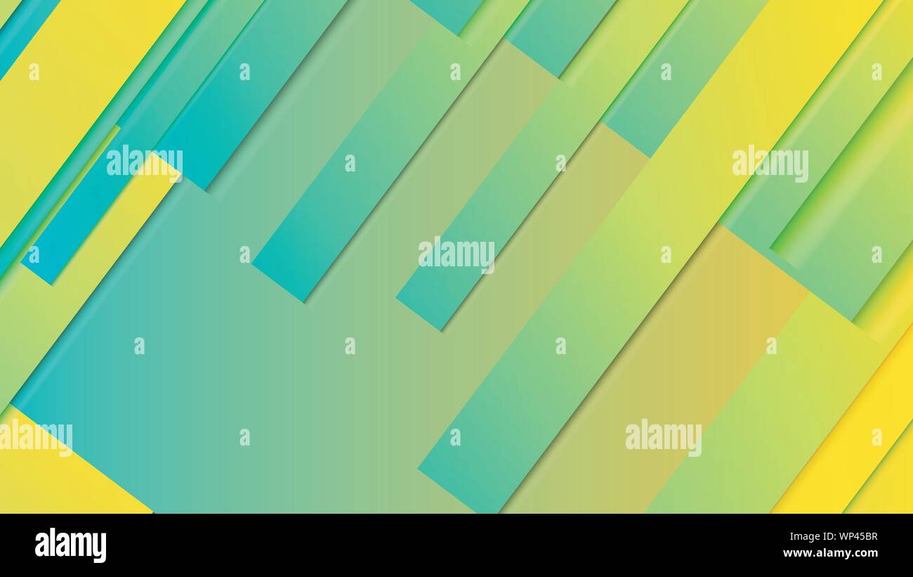 abstract geometric background line with color gradient green and yellow ...