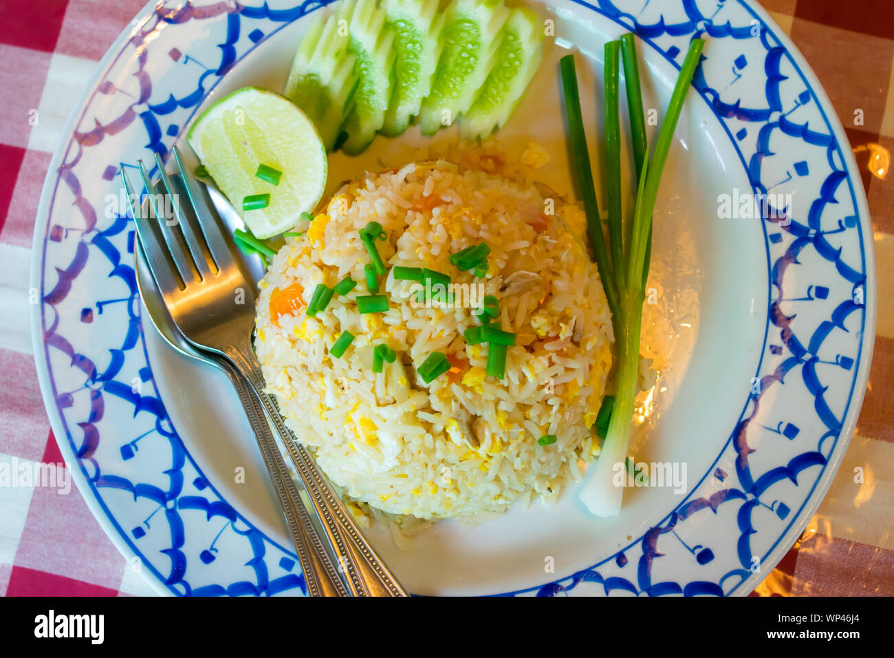 ThaiStyle Crab Fried Rice Recipe Stock Photo Alamy
