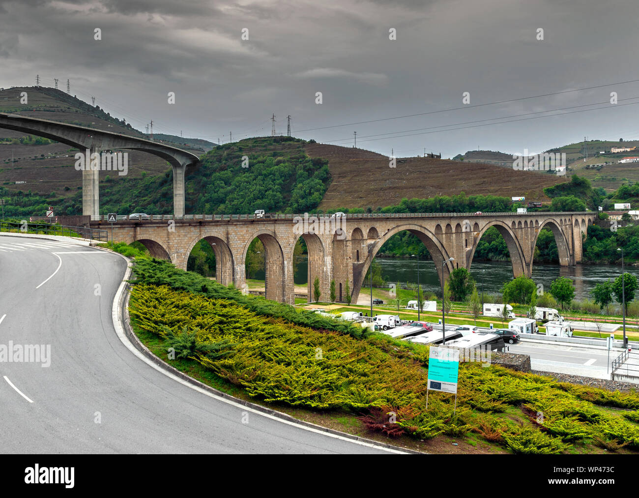 Bridges in Douro river valley Stock Photo