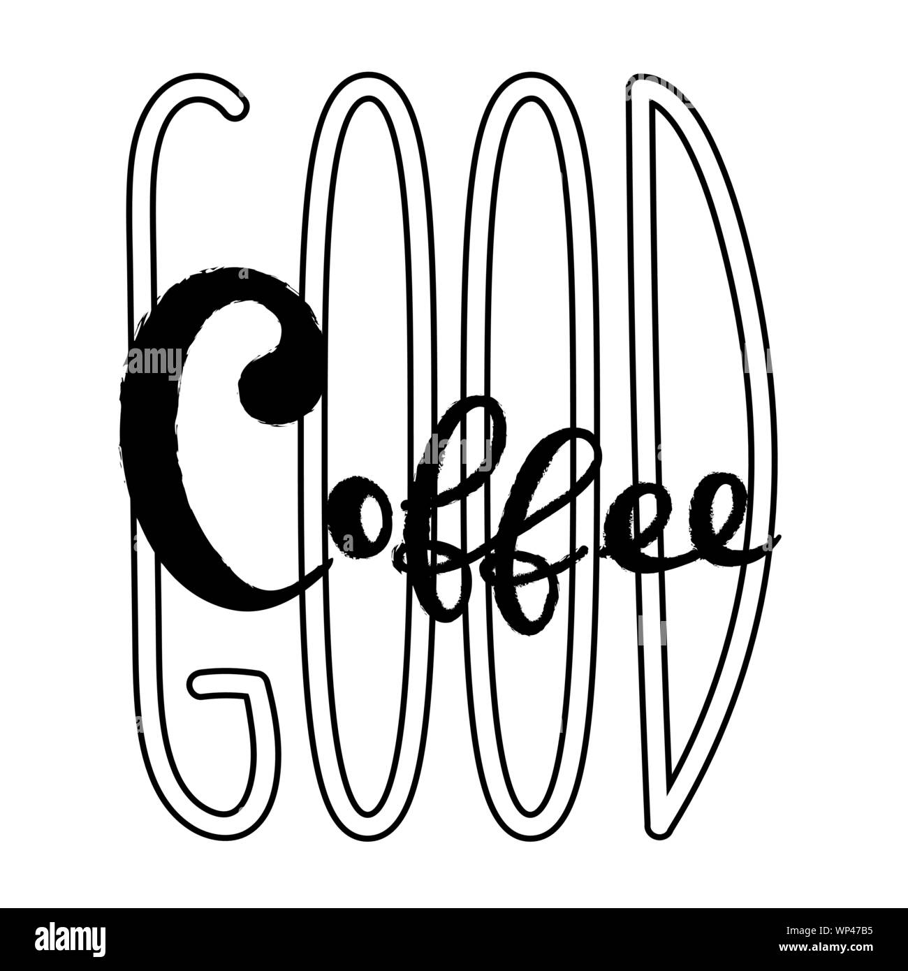 Coffee typography lettering sign logo design template Stock Vector ...