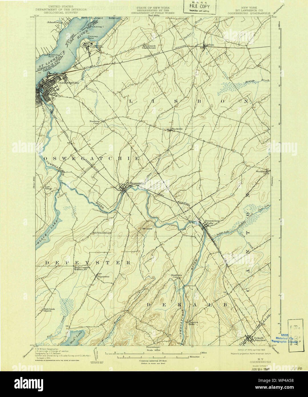 Ogdensburg new york map hires stock photography and images Alamy