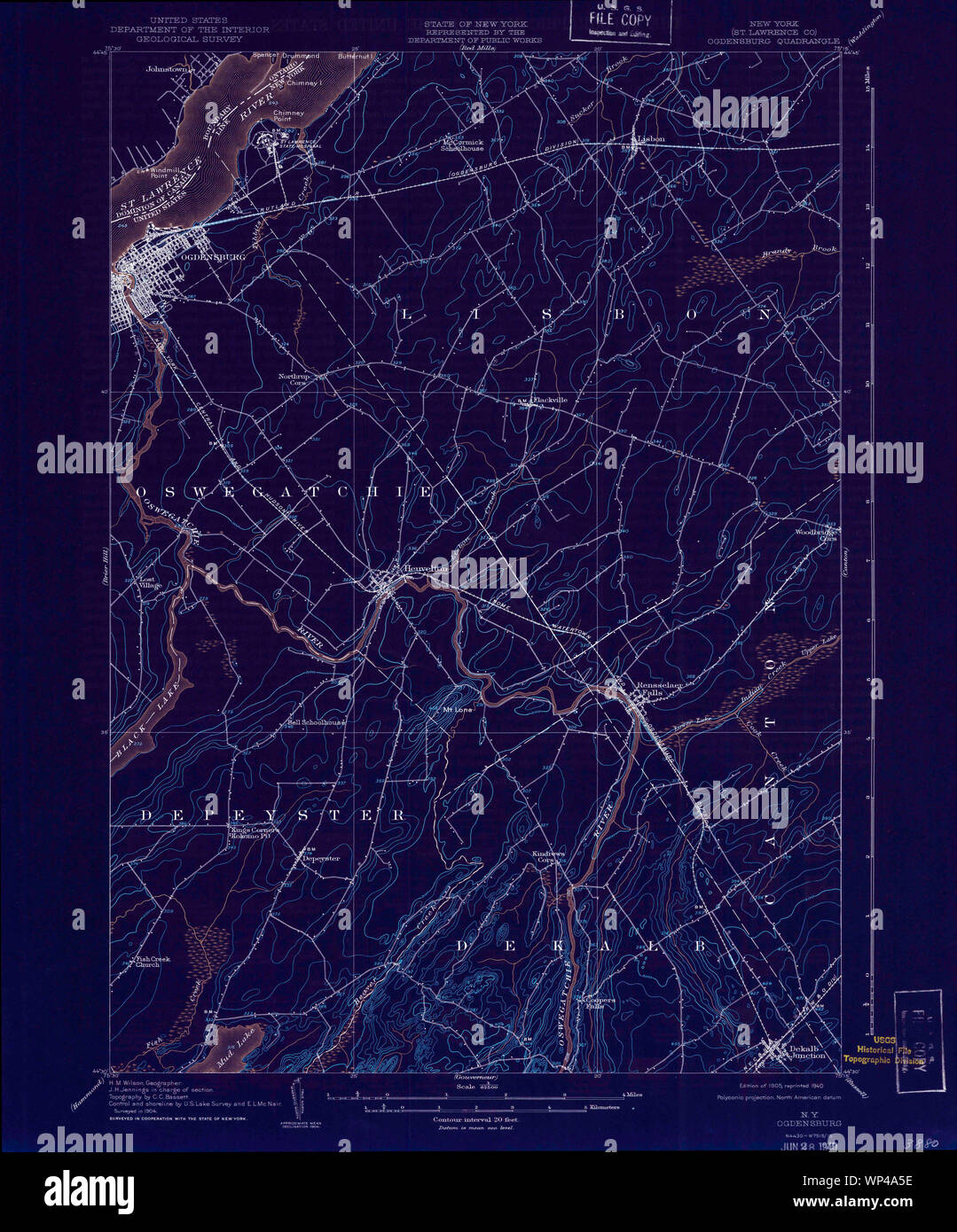 Map of ogdensburg new york hires stock photography and images Alamy