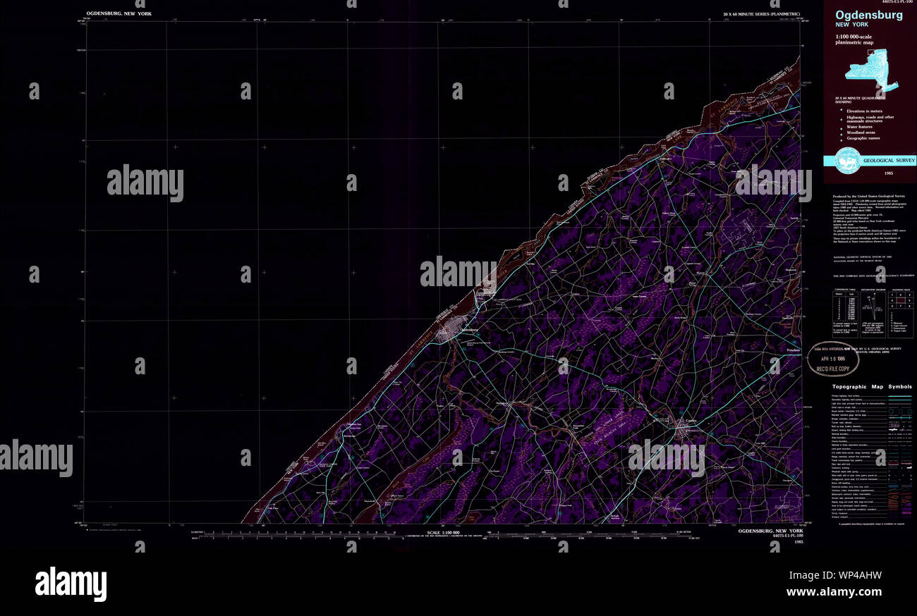 Map of ogdensburg new york hires stock photography and images Alamy
