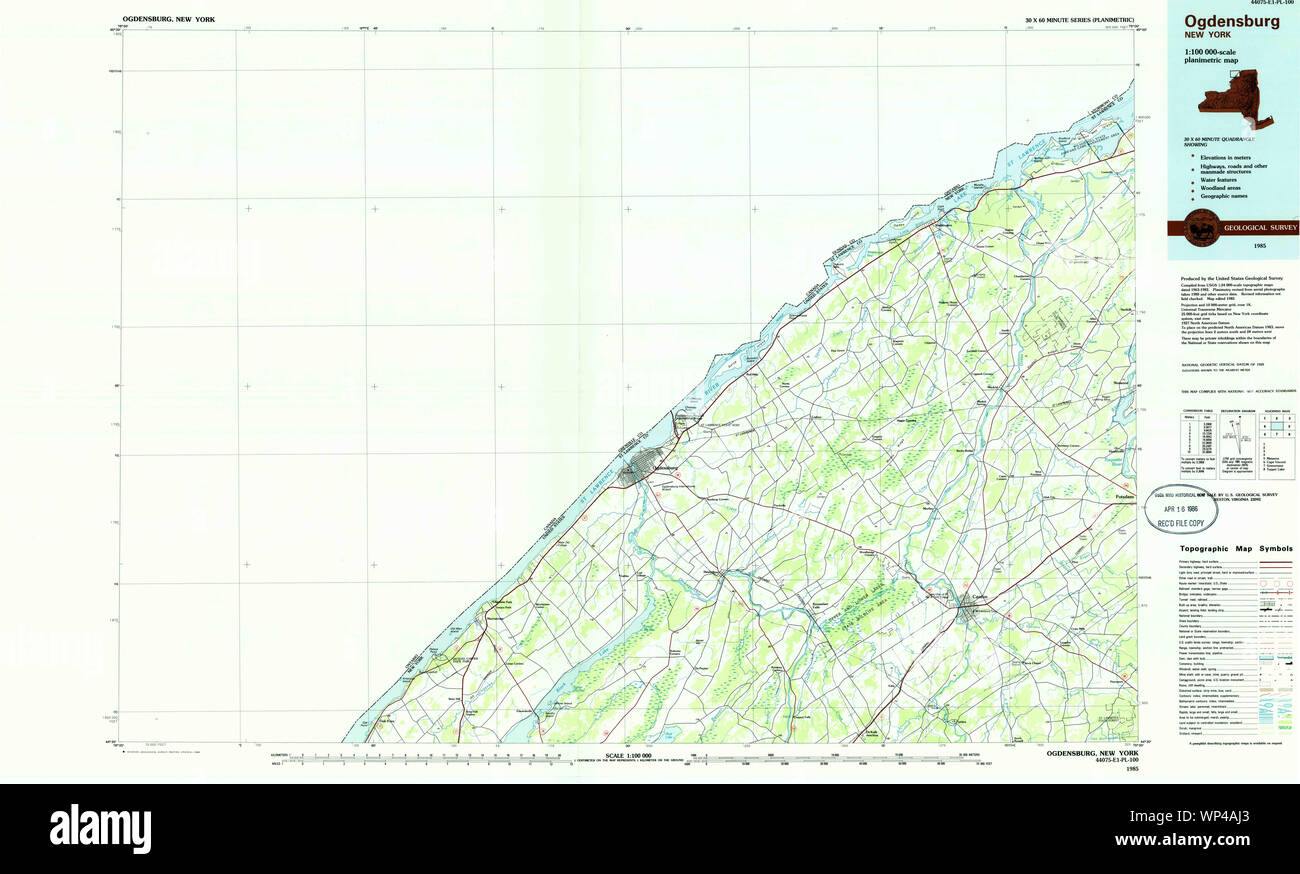 Map of ogdensburg new york hires stock photography and images Alamy