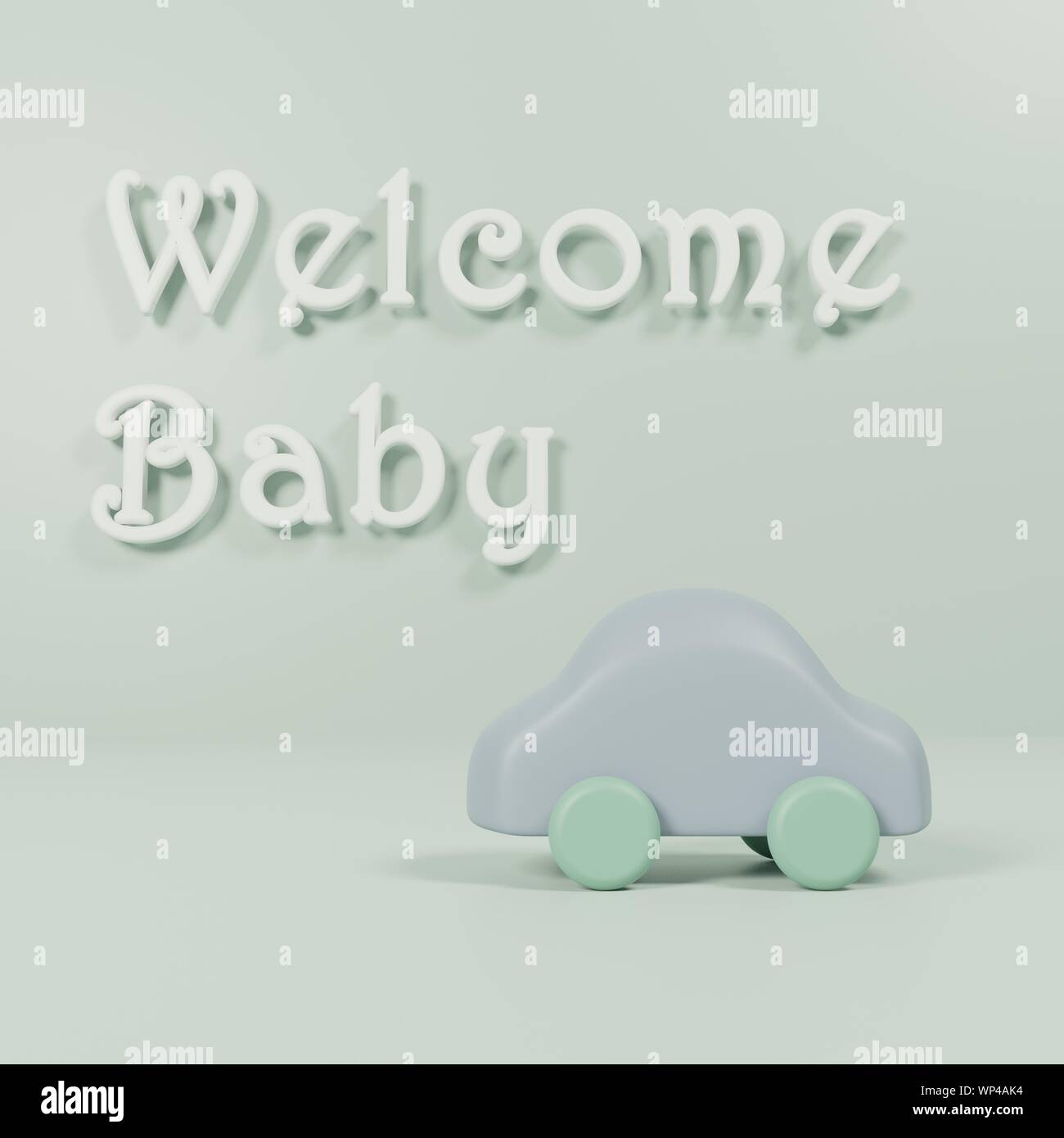 baby car 3D render Stock Photo Alamy