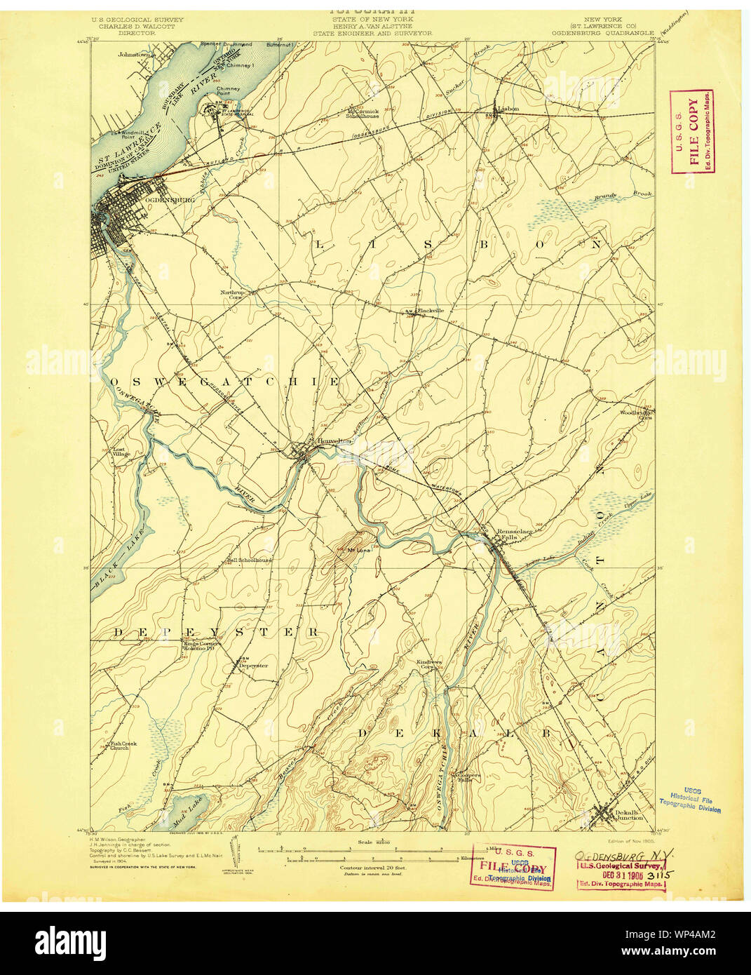 Ogdensburg new york map hires stock photography and images Alamy