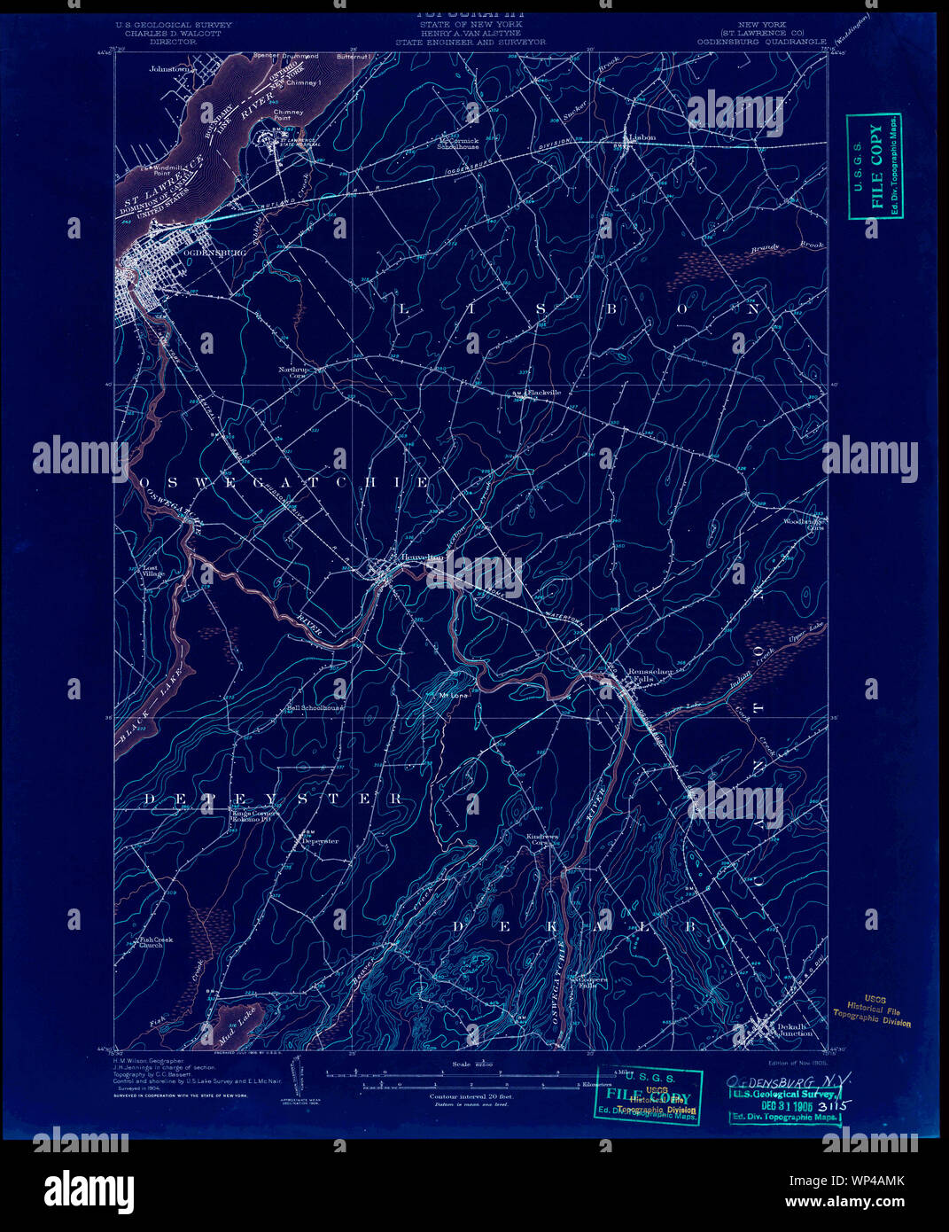 Map of ogdensburg new york hires stock photography and images Alamy