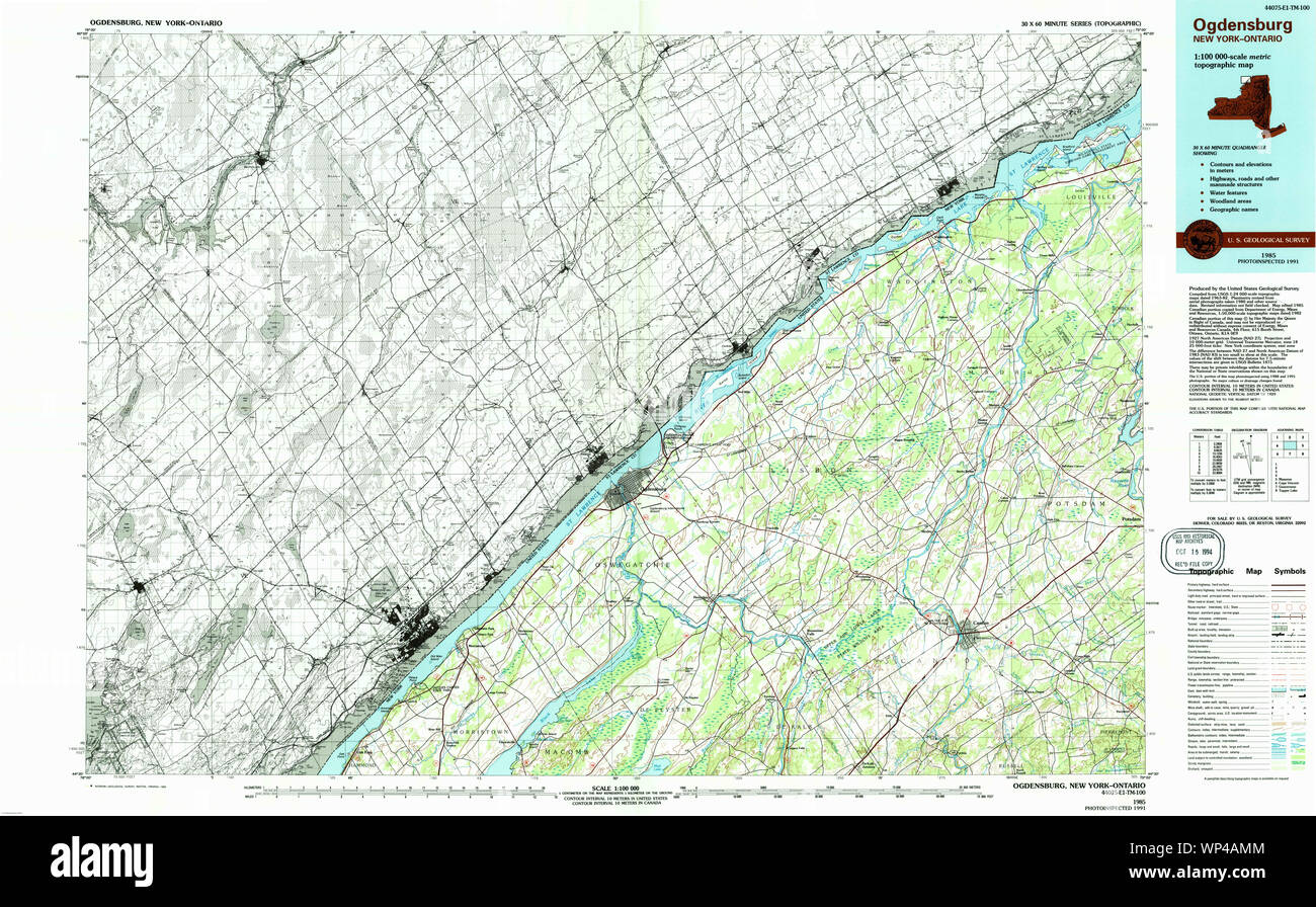 Map of ogdensburg new york hires stock photography and images Alamy