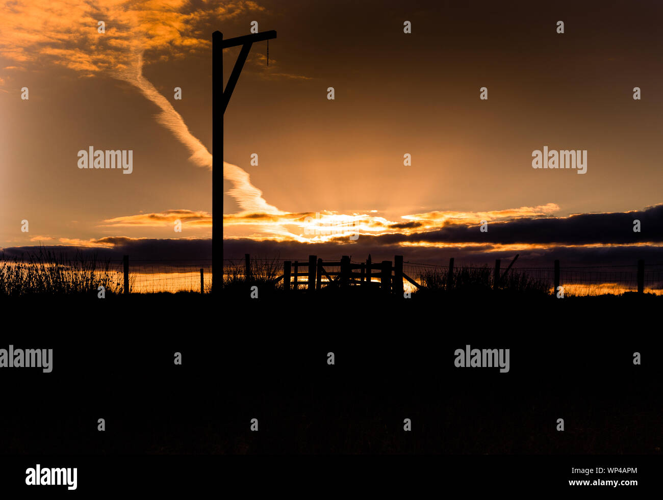 Winter's, Gibbet, Elsdon, Northumberland. Stock Photo