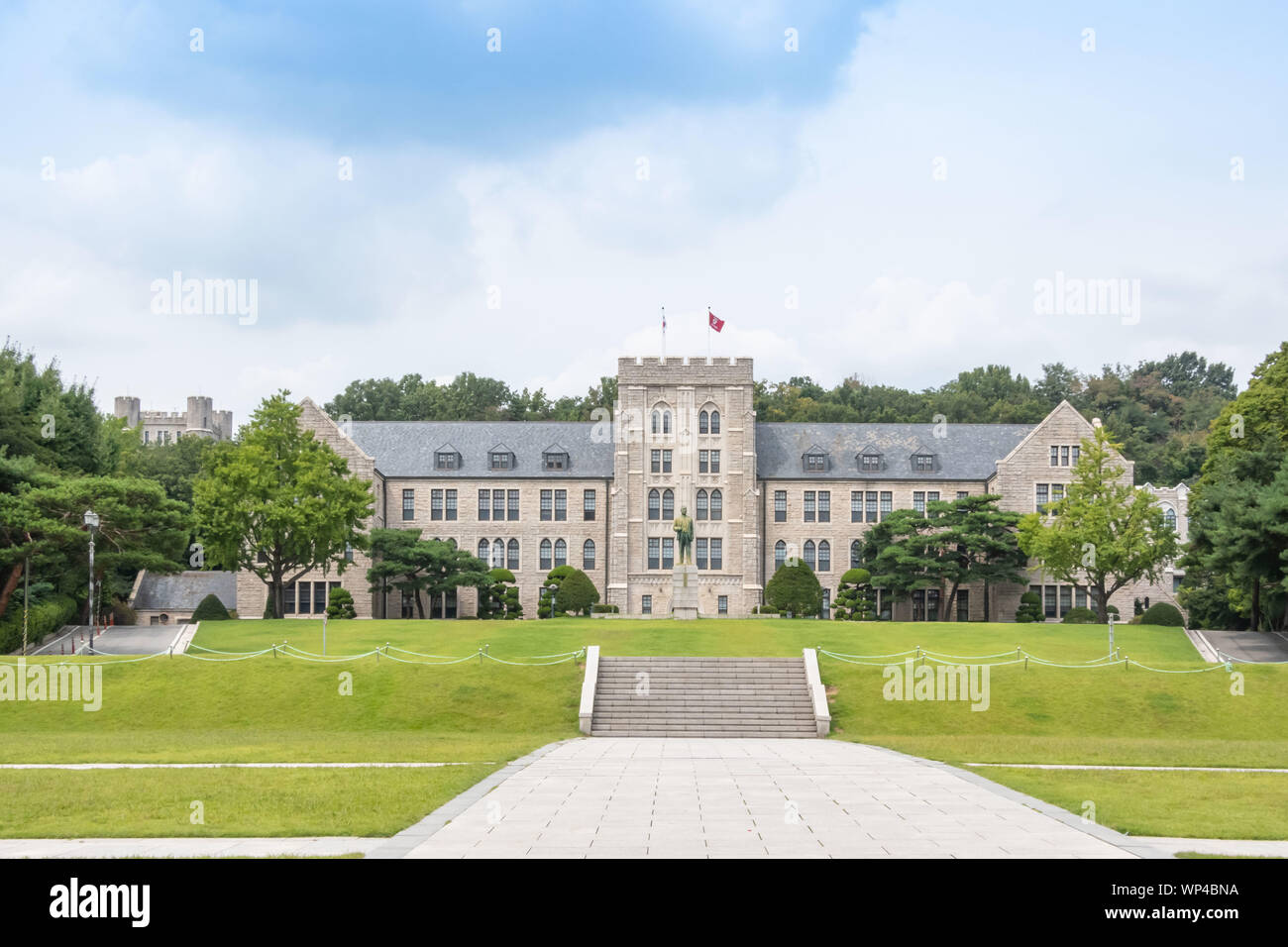 Seoul, South Korea September 01 2019 Main hall of Korea university