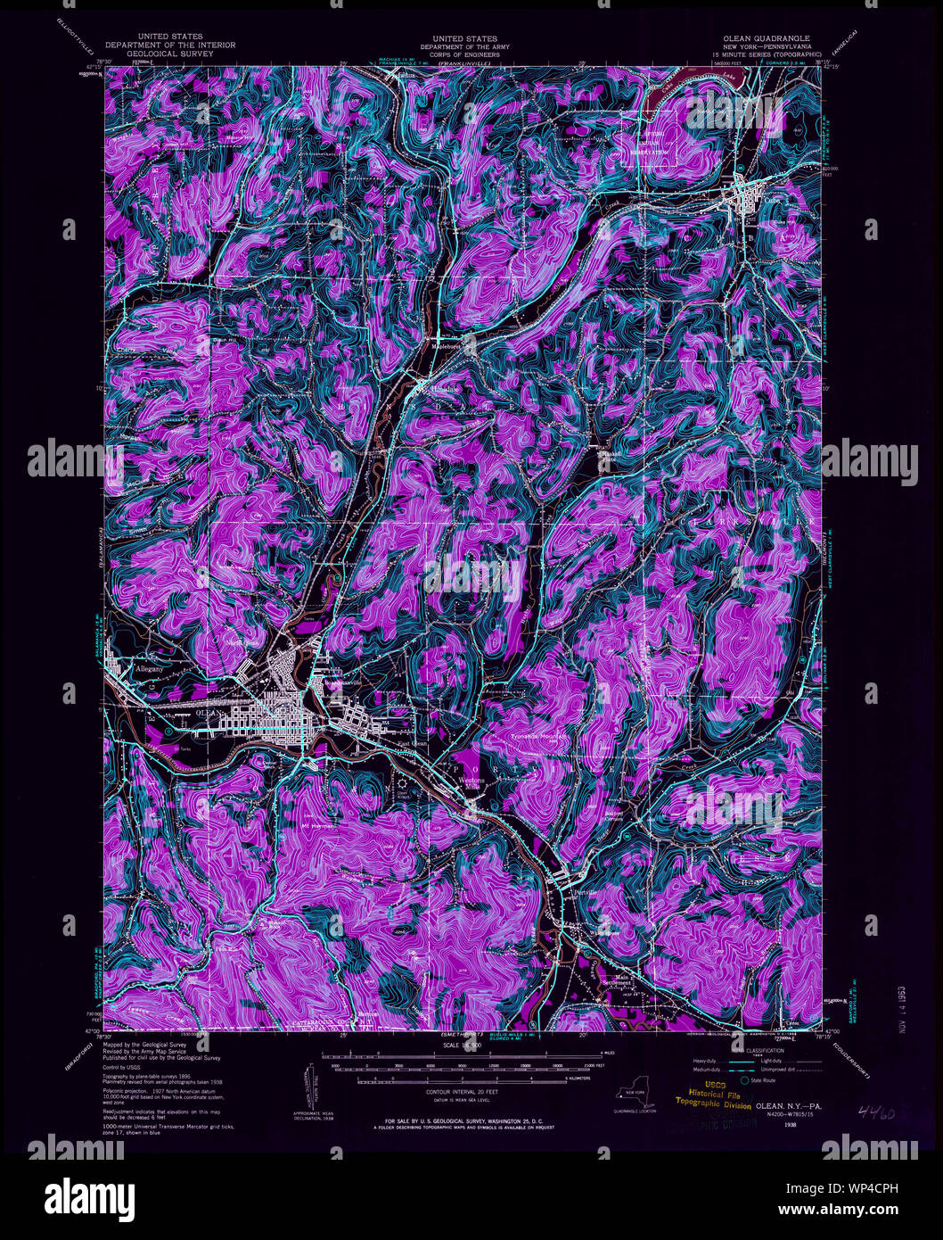 Map of olean new york hires stock photography and images Alamy