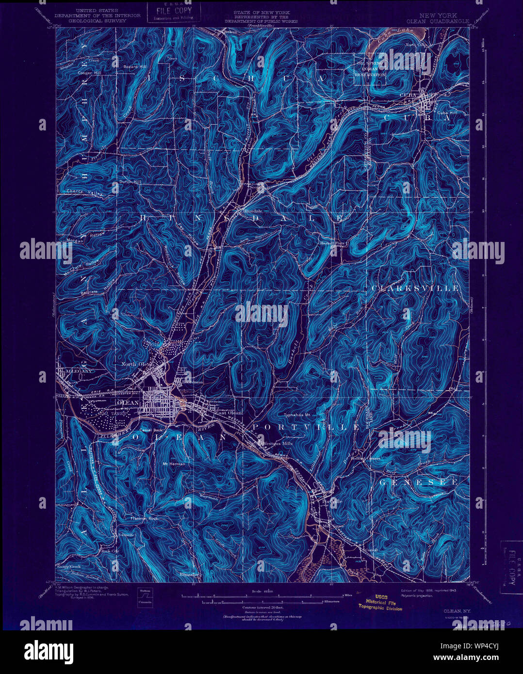 Map of olean hires stock photography and images Alamy