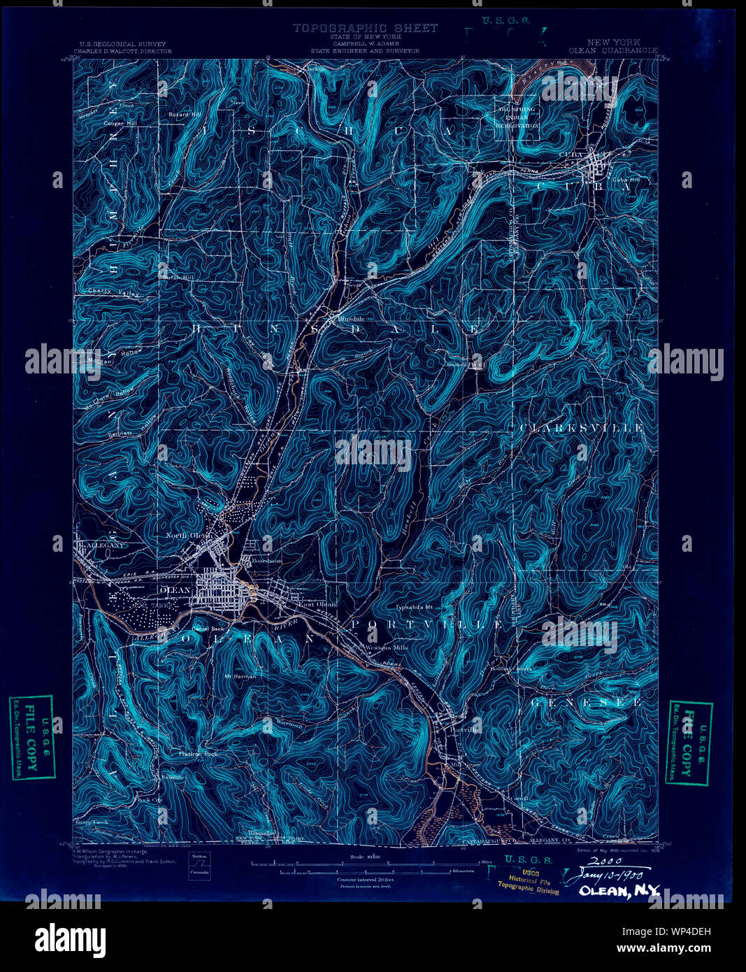 Map of olean new york hires stock photography and images Alamy