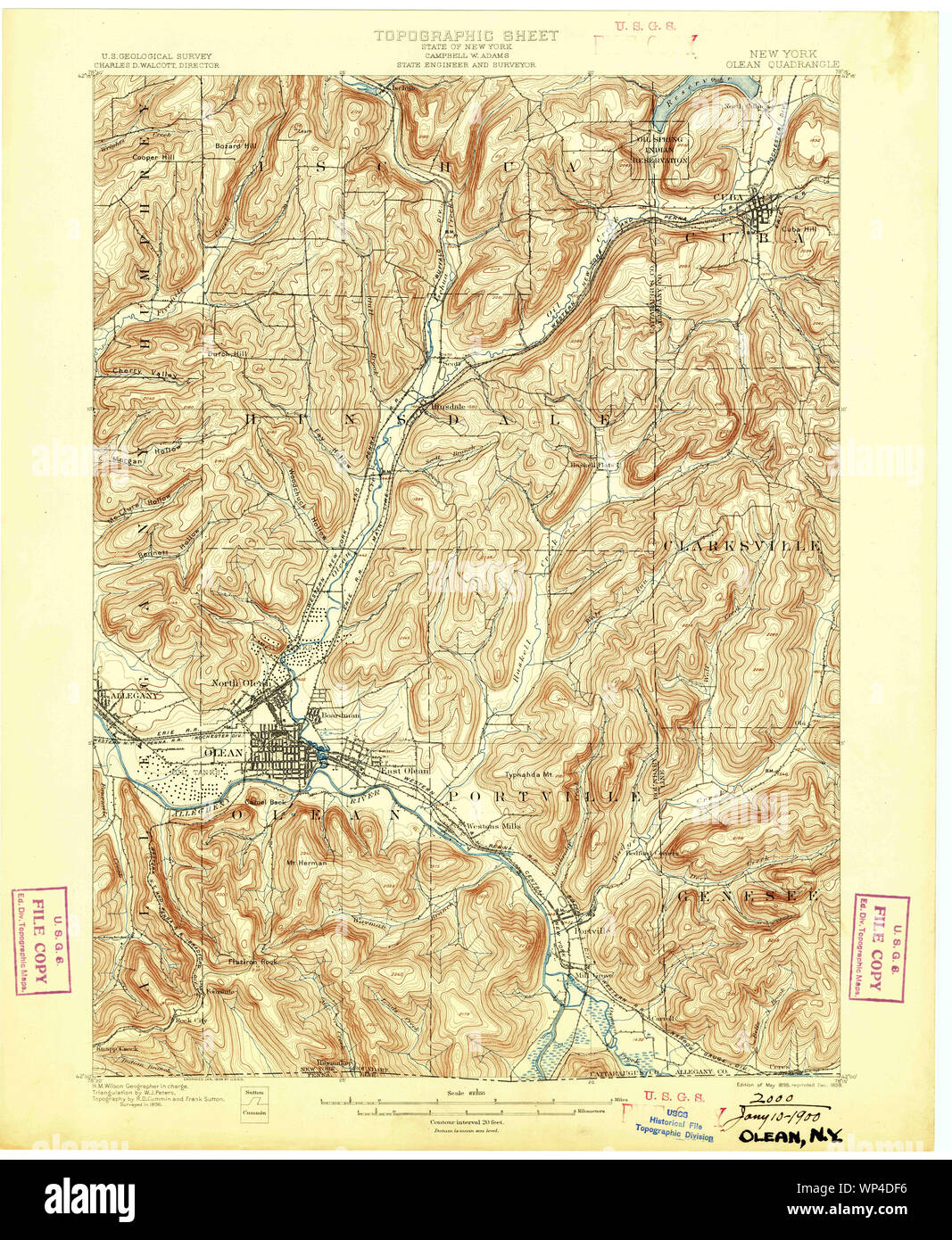 Map of olean hires stock photography and images Alamy