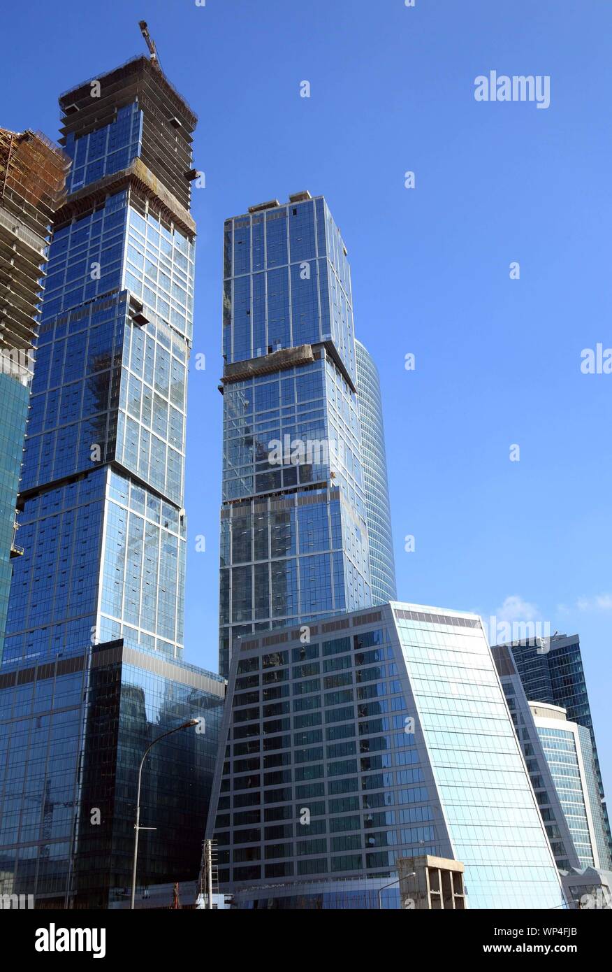 skyscraper develop on sky background Stock Photo - Alamy