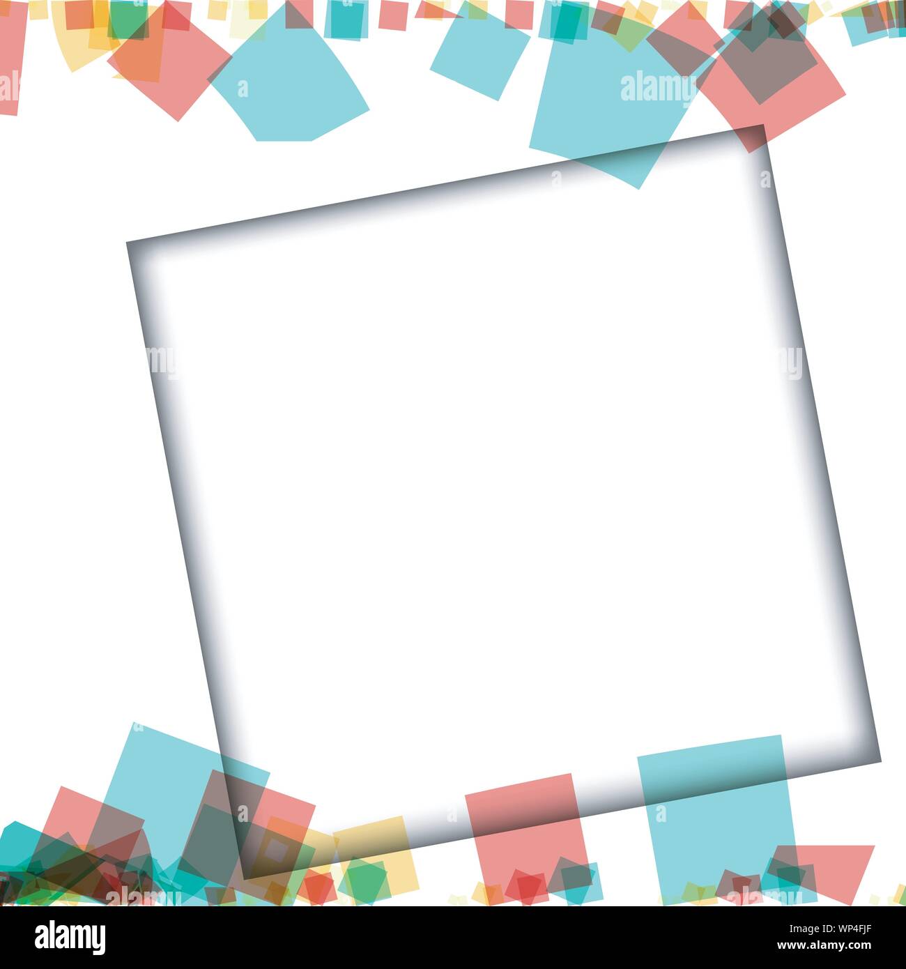 Colorful photo frames, vector illustrations. square borders with ...