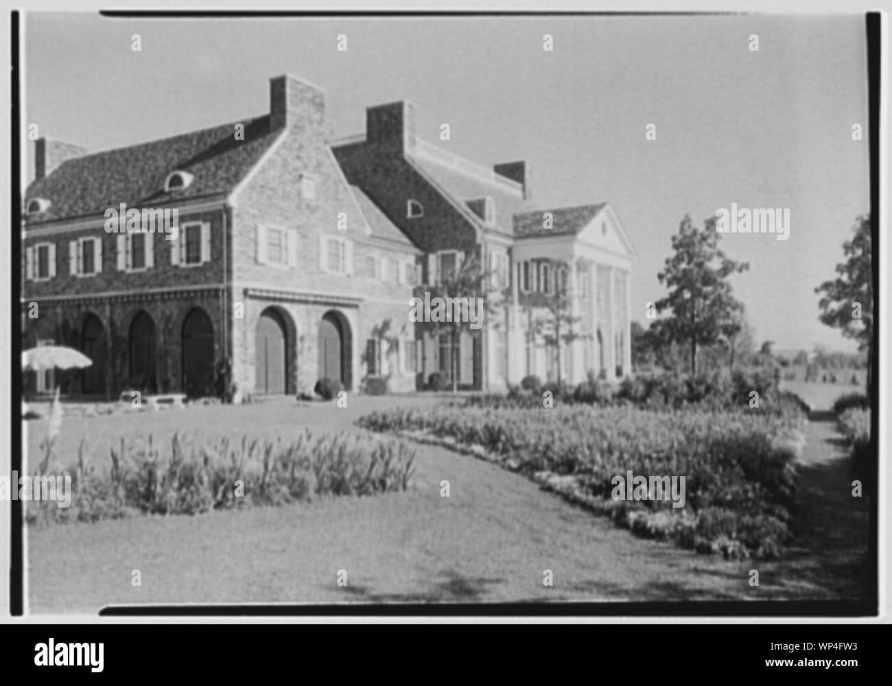 John N. Conyngham, Hayfield Farm, residence in Lehman Township, Pennsylvania. Stock Photo