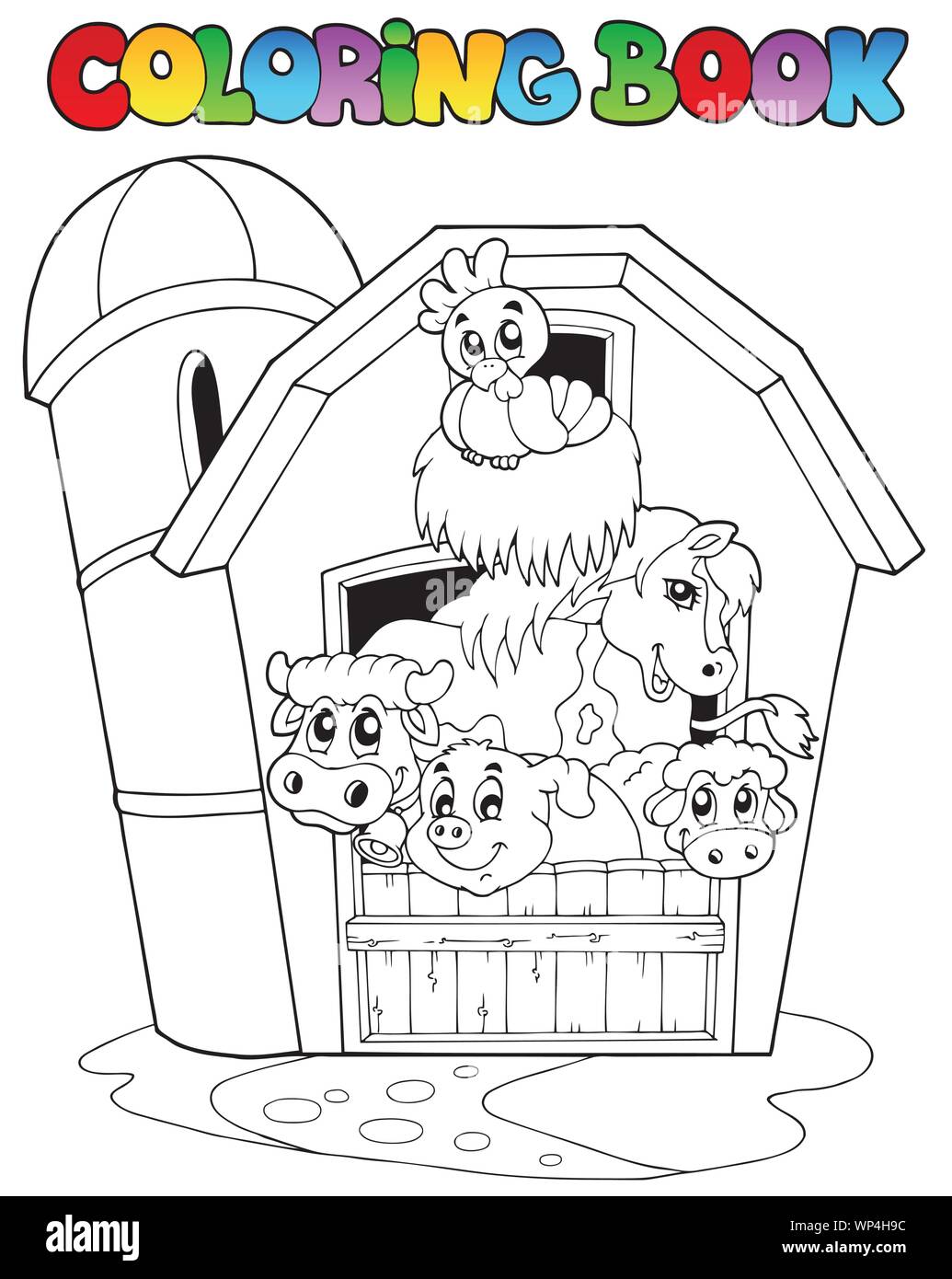 Barn With Animals Coloring Pages