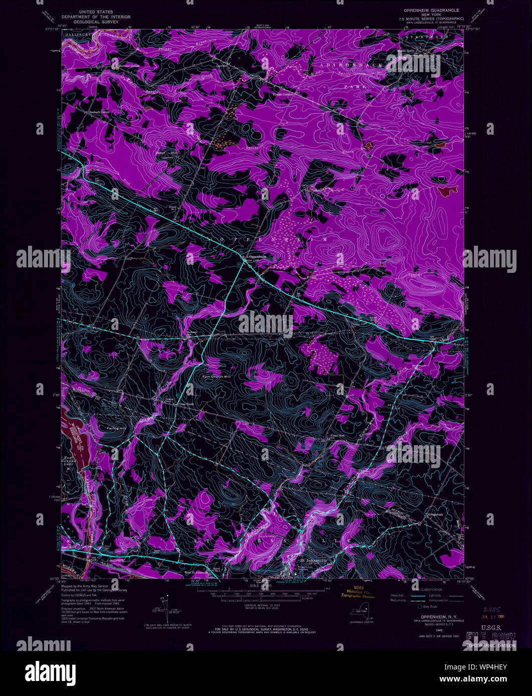 New York NY Oppenheim 128928 1945 24000 Inverted Restoration Stock Photo Alamy