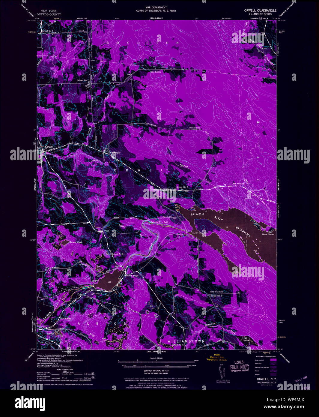 New York NY Orwell 135904 1943 24000 Inverted Restoration Stock Photo