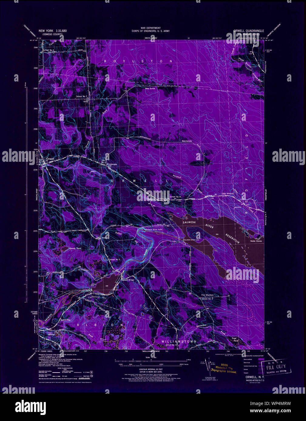 New York NY Orwell 136228 1943 31680 Inverted Restoration Stock Photo