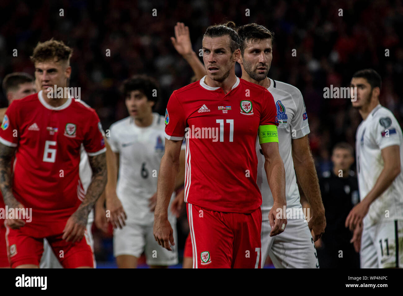 Gareth Bale of Wales in action against Azerbaijan. Wales v Azerbaijan ...