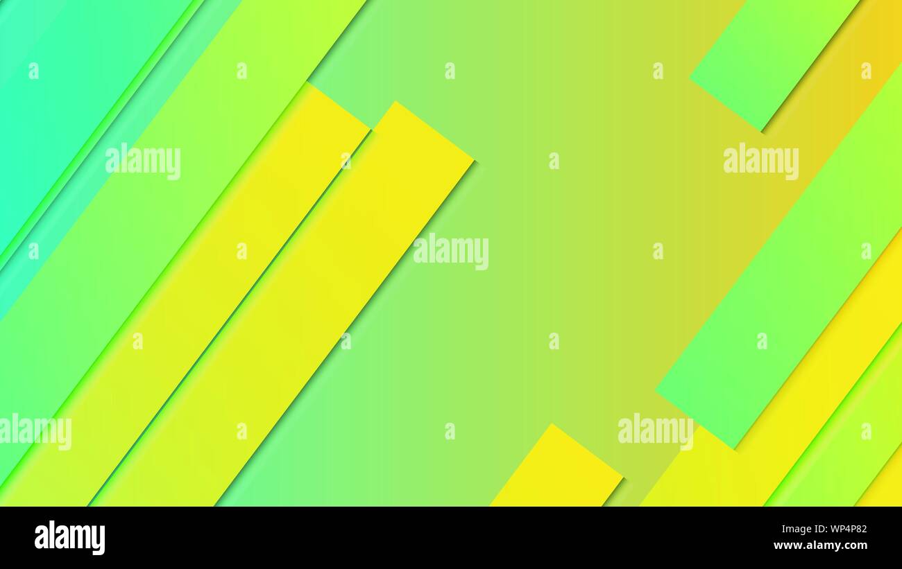 abstract geometric background line with color gradient green and yellow ...