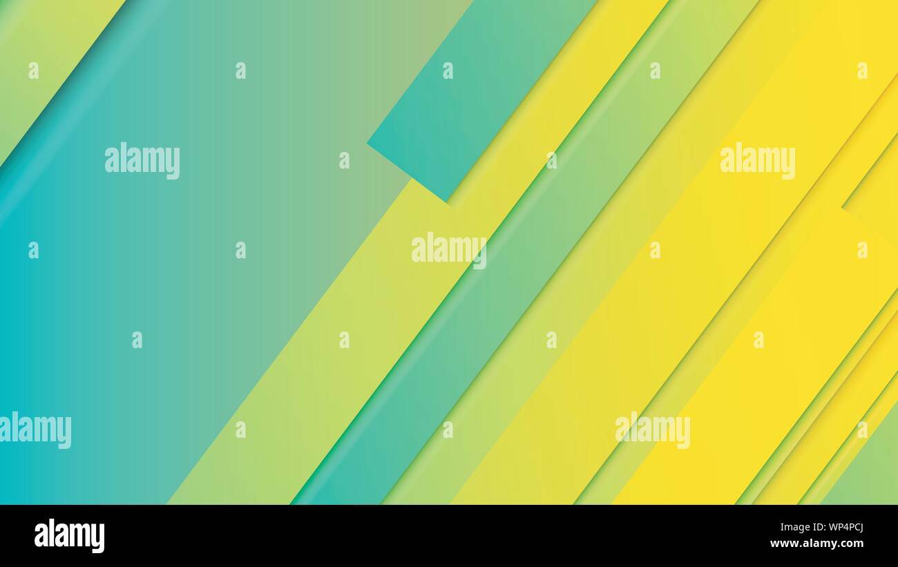abstract geometric background line with color gradient green and yellow ...