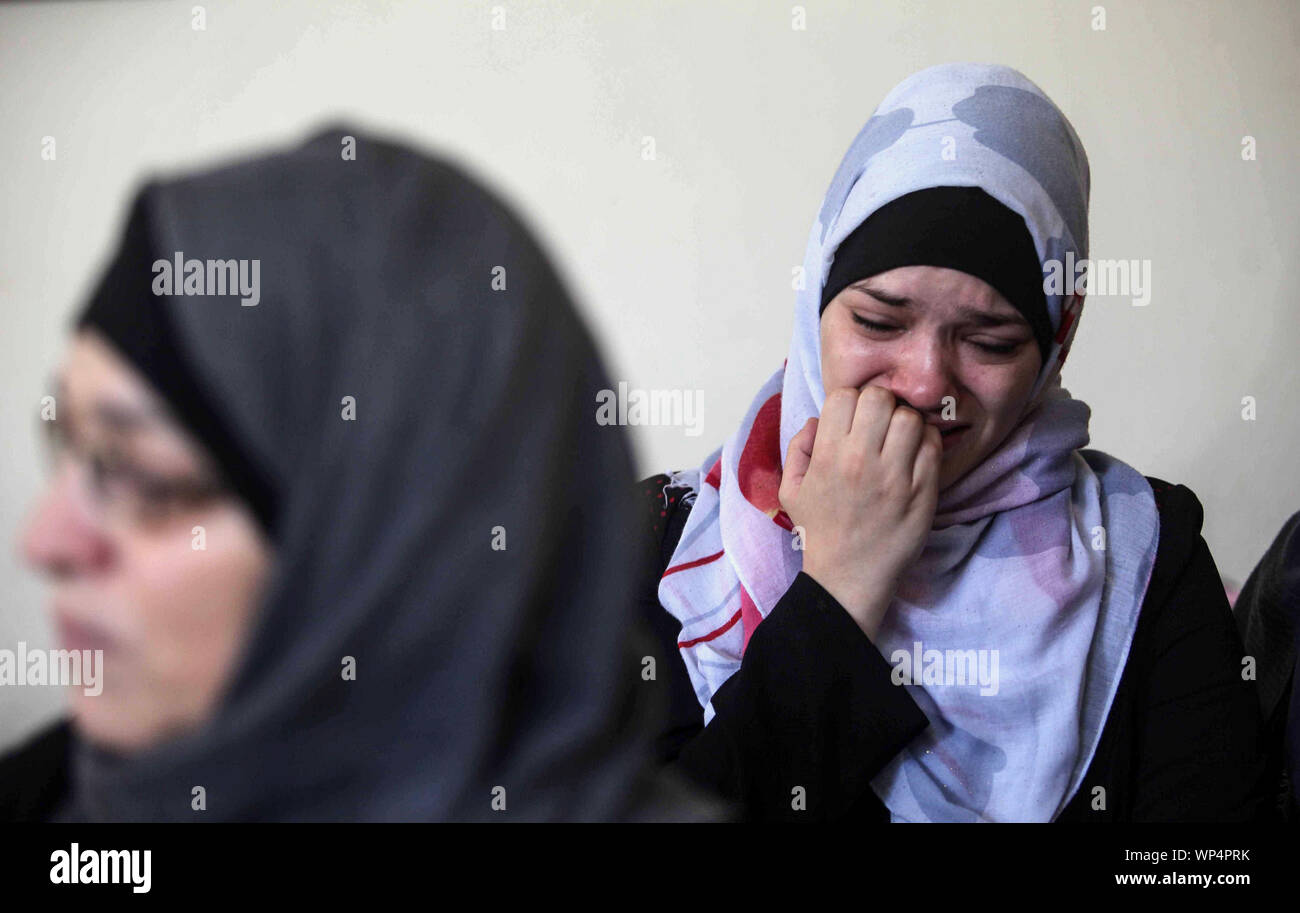 Khaled Rabi Gaza City, Gaza Strip, Palestinian Territory. 7th Sep, 2019. Relatives ...