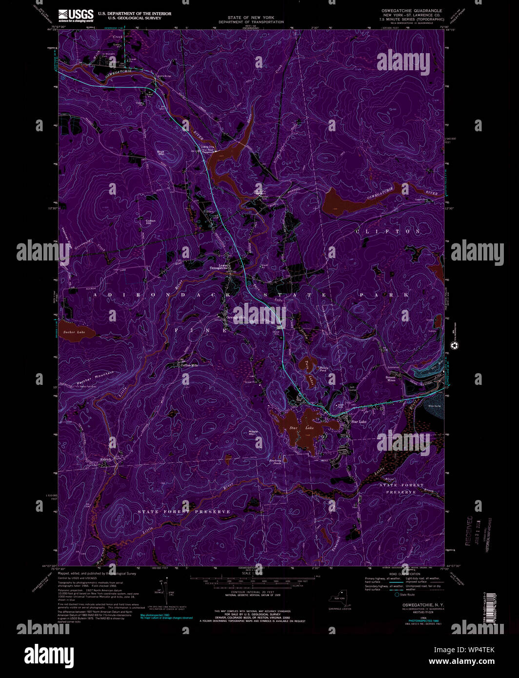 New York NY Oswegatchie 137497 1966 24000 Inverted Restoration Stock