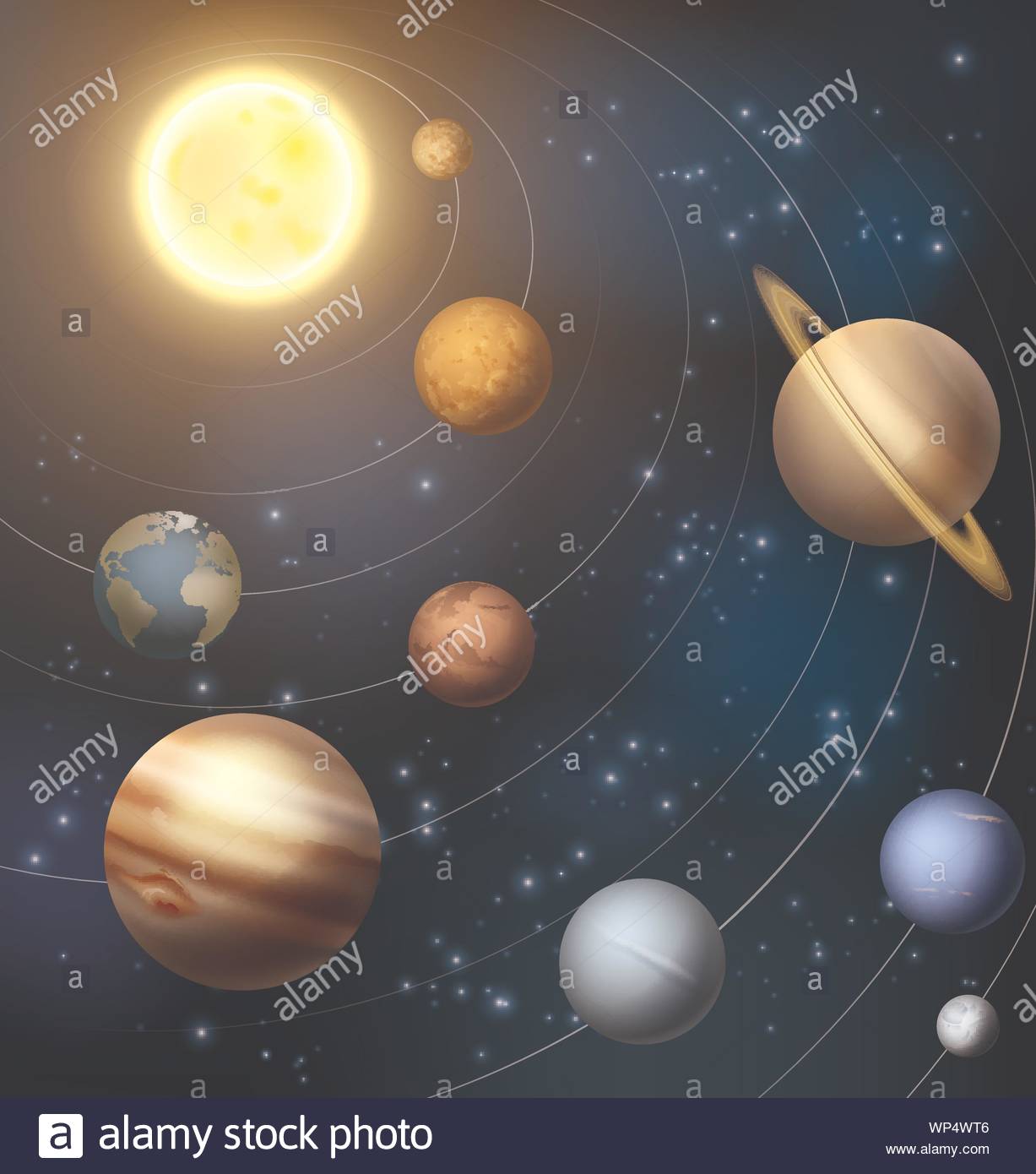 Solar System Planets Illustration Stock Vector Image Art Alamy