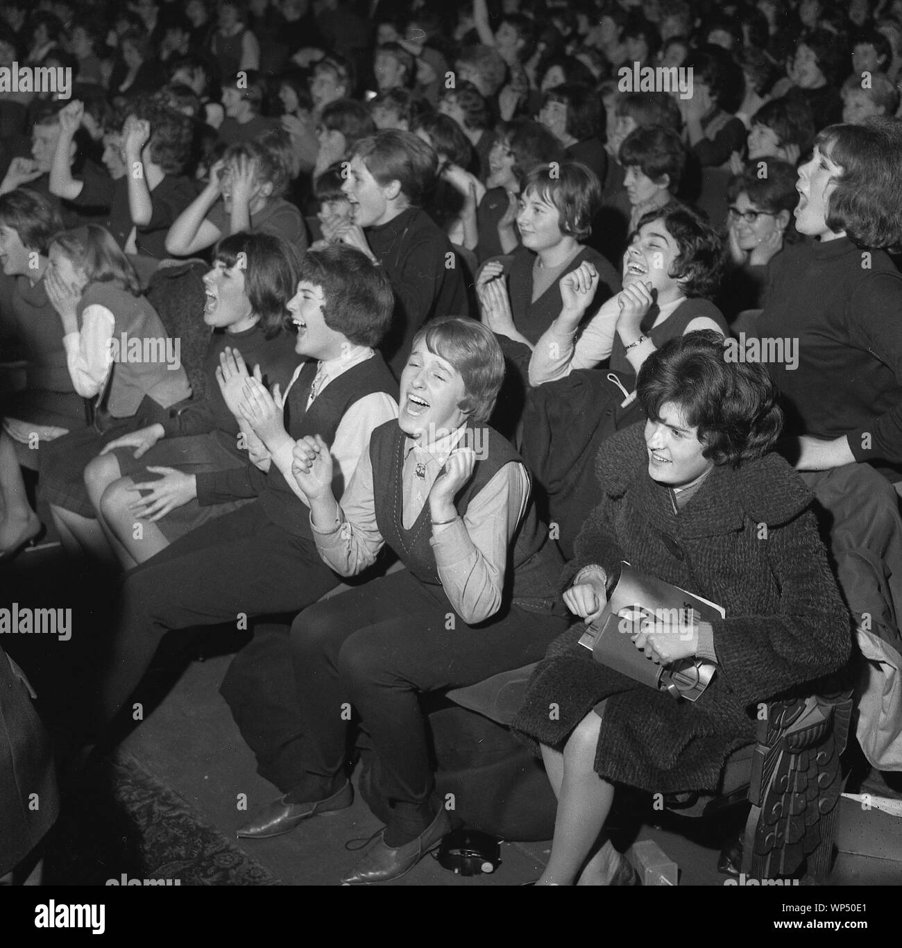 Beatles fans in Leeds 1963 Stock Photo