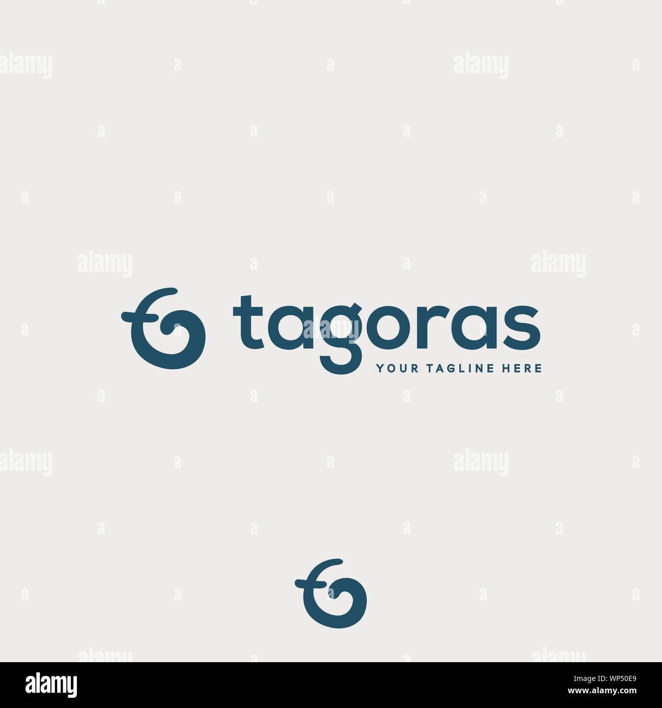 initial logo for T and G simple logo monogram Stock Vector
