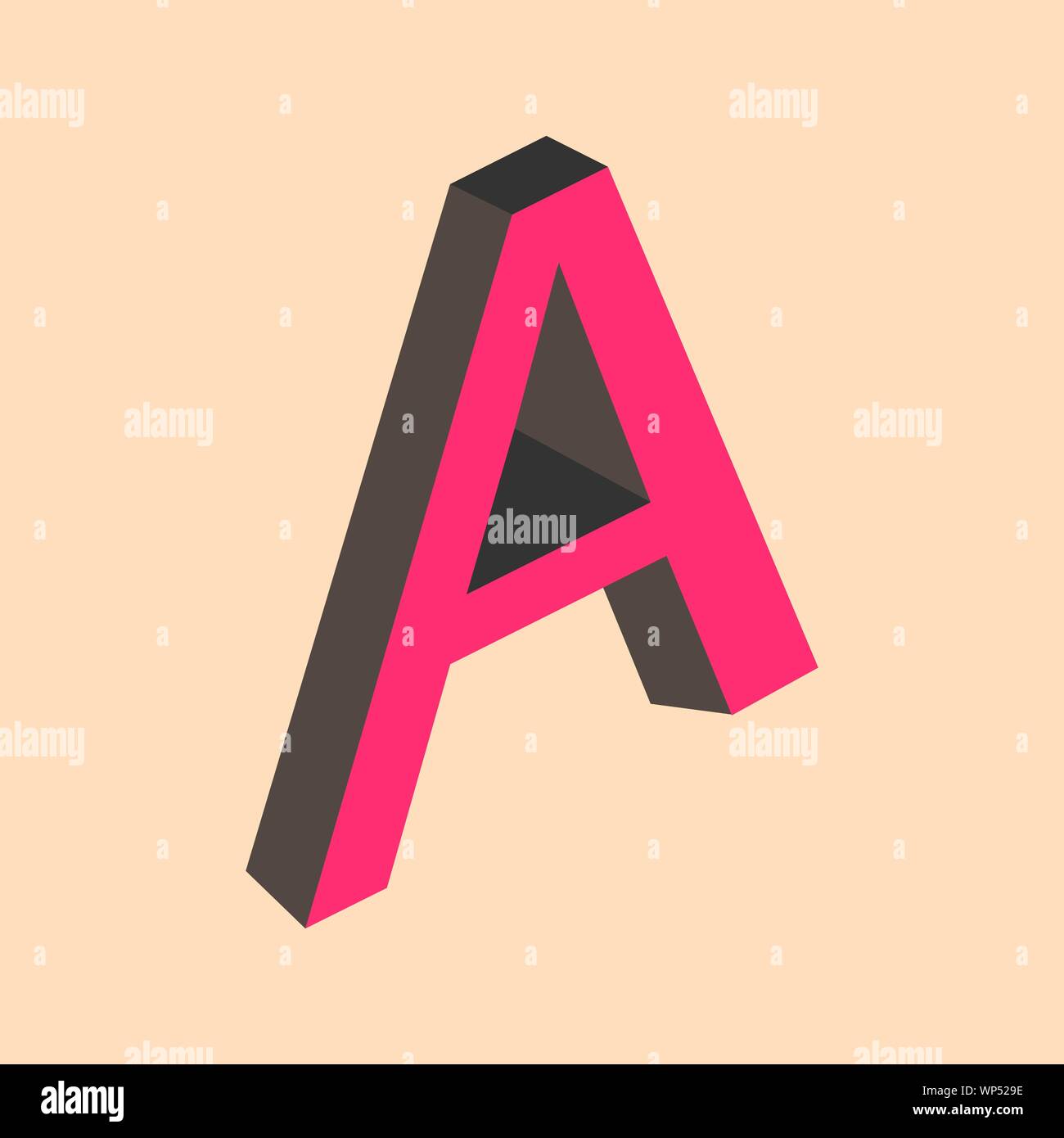 Letter A isometric design Vector illustration eps10 Stock Vector Image