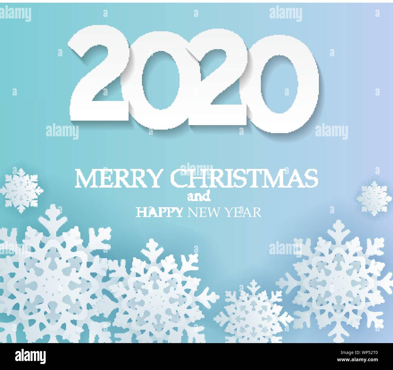 2020 New Year and Merry Christmas Background. Vector Illustration Stock ...