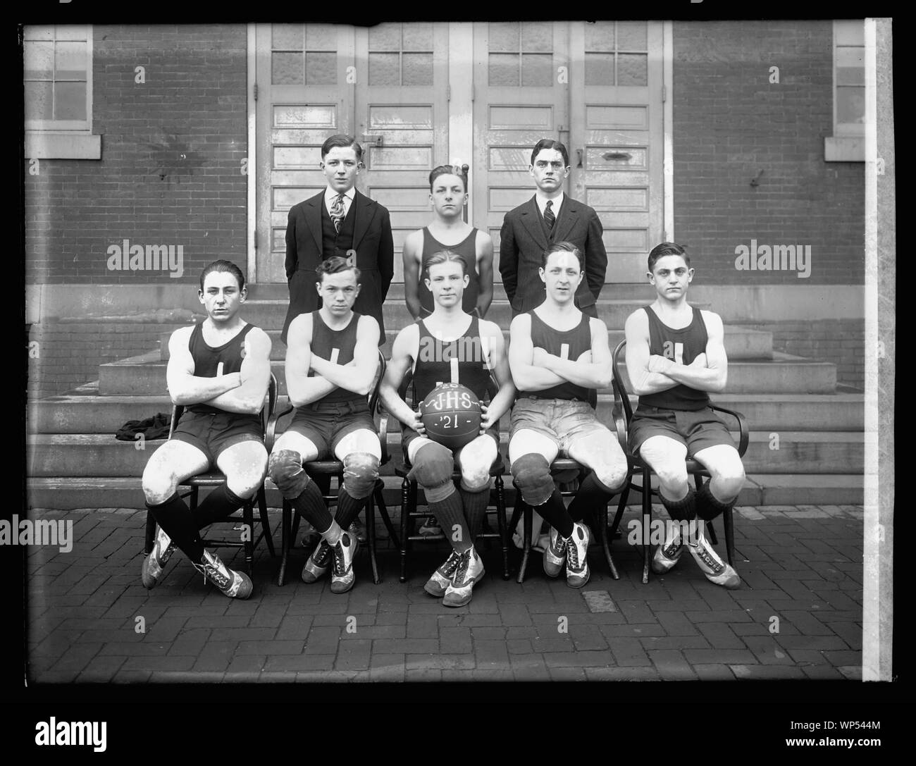 Junior High School basketball team, 1921 Stock Photo