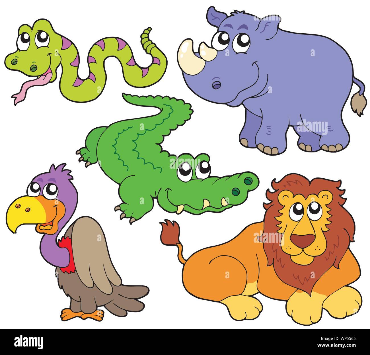 Wildlife cute animals collection Stock Vector Image & Art - Alamy