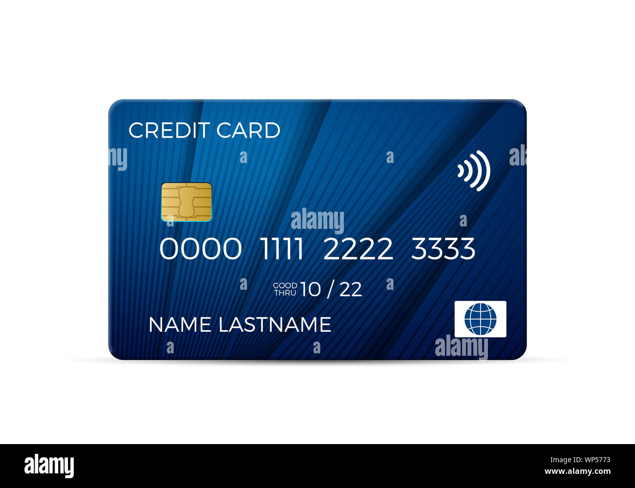Credit card on a white background. Vector illustration Stock Photo - Alamy