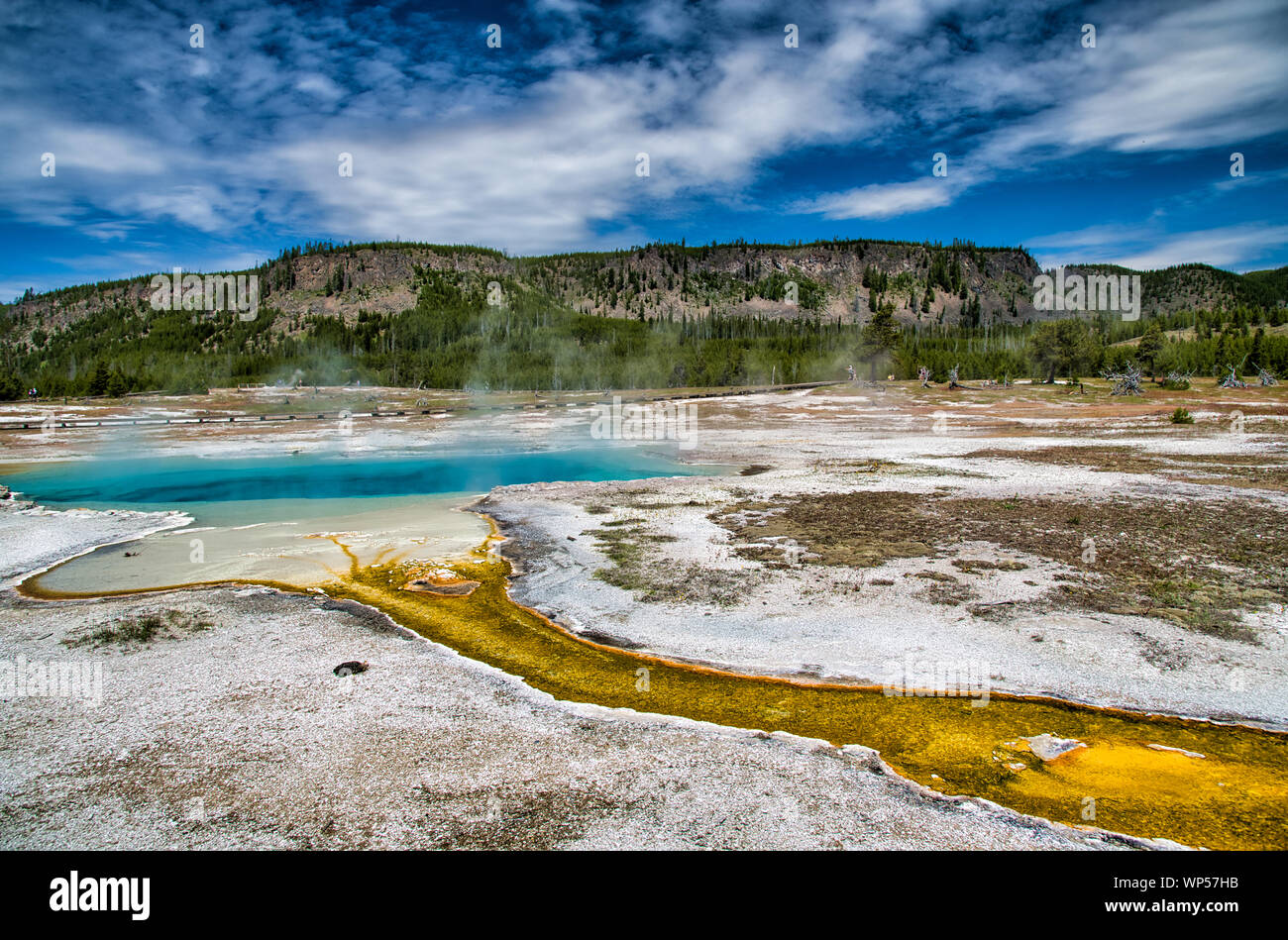 Black Opal Pool in Yellowstone National Park, USA. Stock Photo