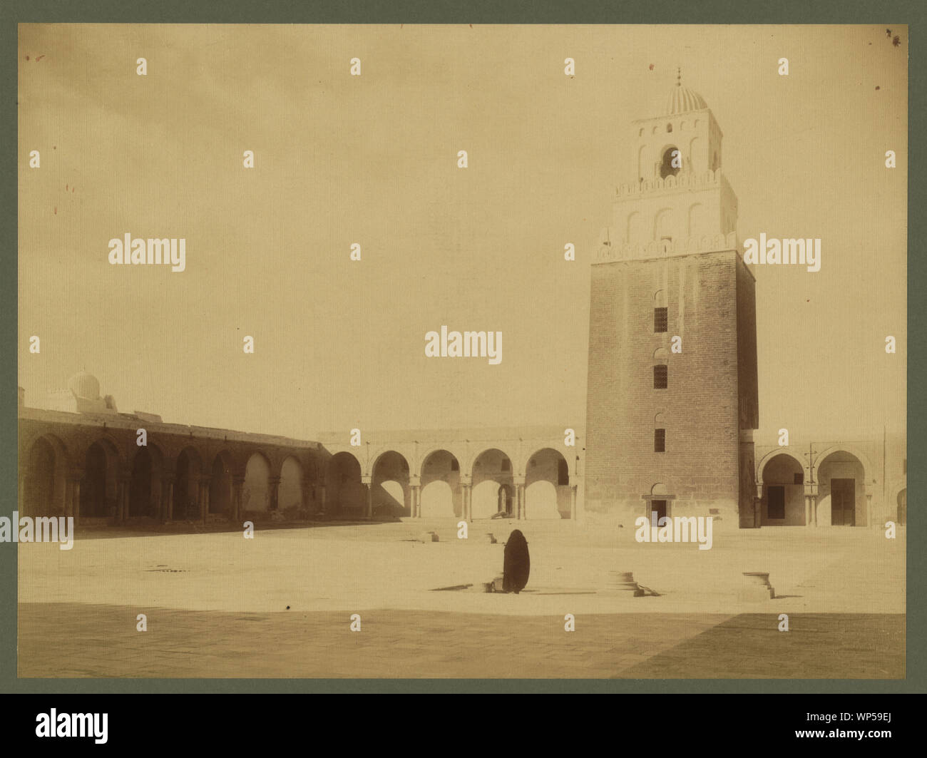 Tirage Argentique Vintage Lehnert & Landrock - Vue Sur Mosquée, Tunisie Circa 1915