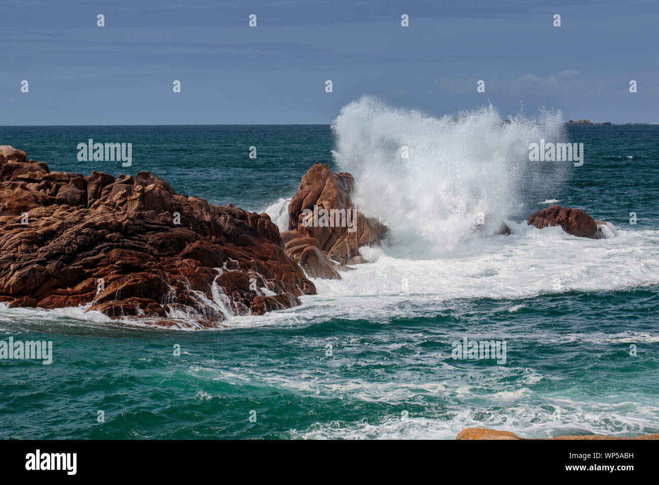 View of Bretonic Coast and Beach with Granite Rocks at the Cote de ...