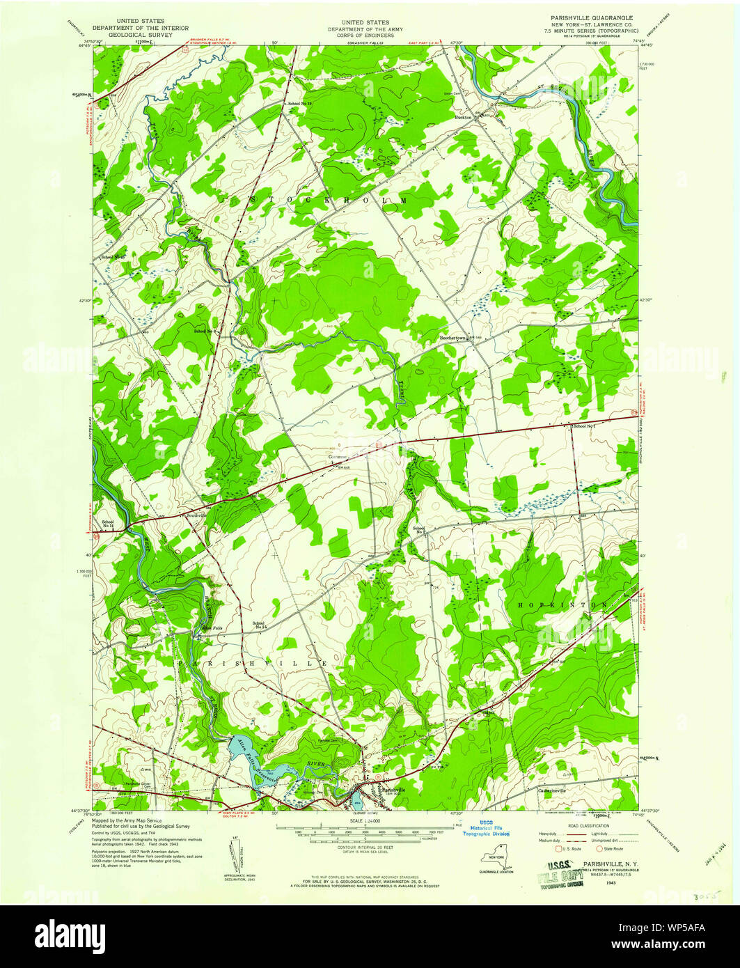 New York NY Parishville 135966 1943 24000 Restoration Stock Photo Alamy