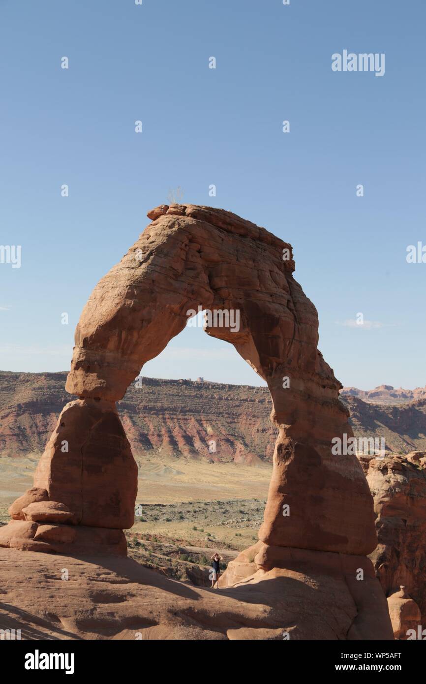 in USA inside the arches national park the beauty of amazing nature ...