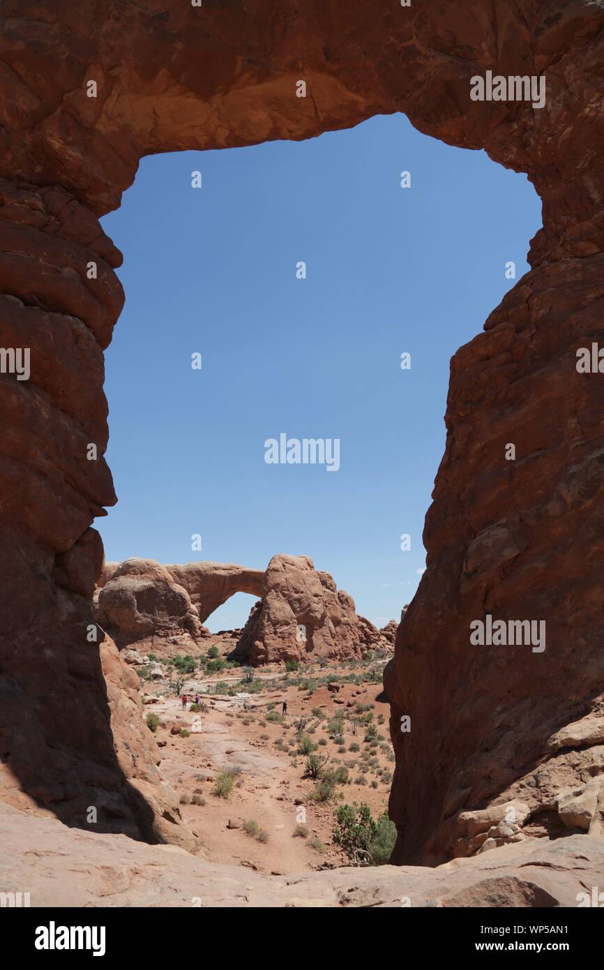 in USA inside the arches national park the beauty of amazing nature ...