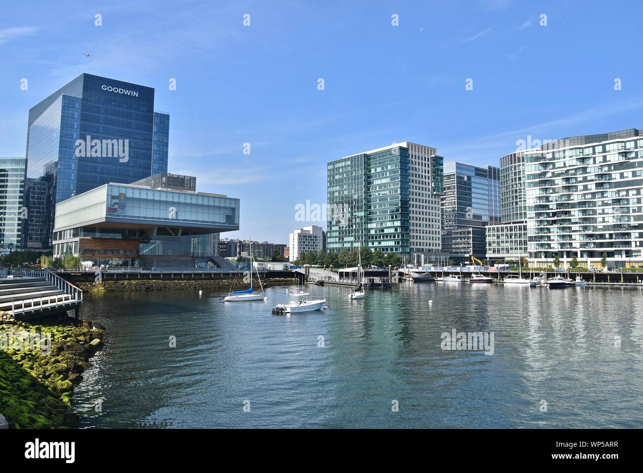 The Boston Seaport Innovation District - a new neighborhood, South Boston, Massachusetts, USA Stock Photo